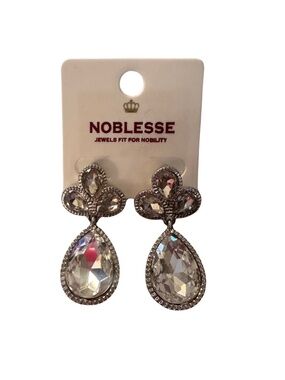 NEW Noblesse Rhinestone Teardrop Earrings